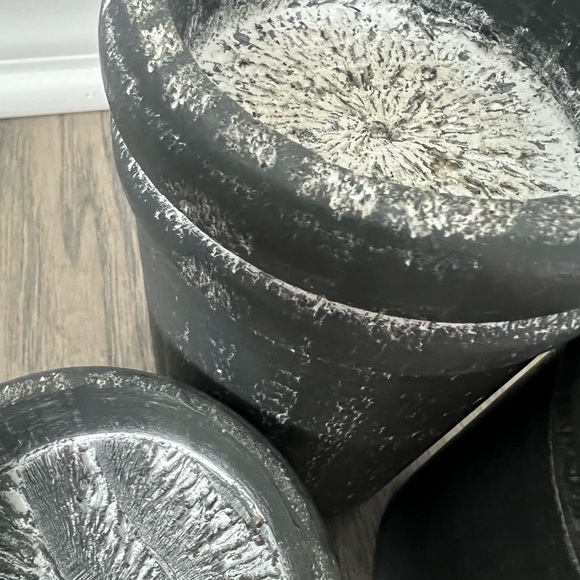 Dark gray wood Candle Holders Set of 3 - Picture 6 of 6